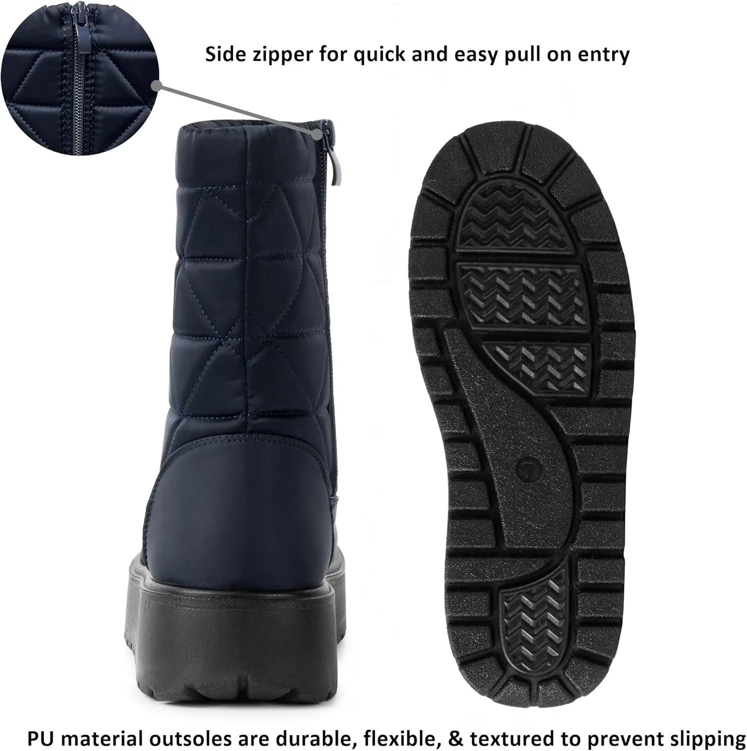 Alpine Swiss Zoey Womens Winter Boots Waterproof Snow Booties Faux Fur Lined Shoes