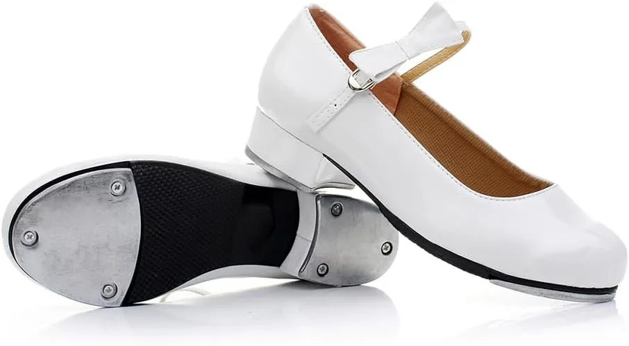 AOQUNFS Beginner Tap Shoe for Girls, Kids Tap Dance Shoes for Toddler, Mary Jane Tap Shoes,FT-031