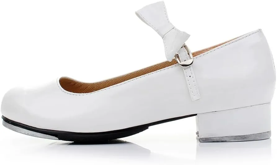 AOQUNFS Beginner Tap Shoe for Girls, Kids Tap Dance Shoes for Toddler, Mary Jane Tap Shoes,FT-031