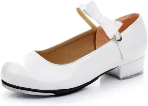 AOQUNFS Beginner Tap Shoe for Girls, Kids Tap Dance Shoes for Toddler, Mary Jane Tap Shoes,FT-031
