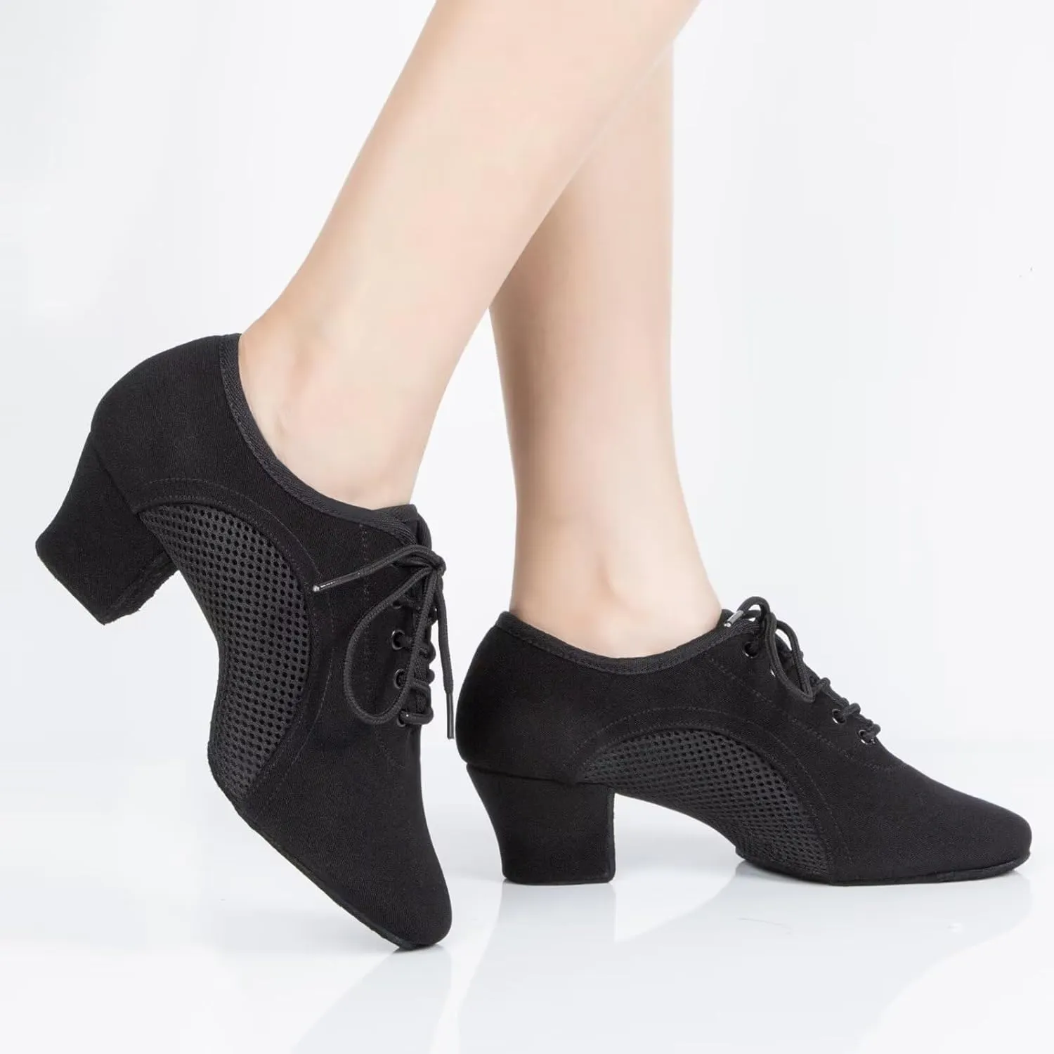 ARCLIBER Latin Dance Shoes for Women Lace-up Split-Sole Professional Practice Salsa Modern Ballroom Dance Shoes Women