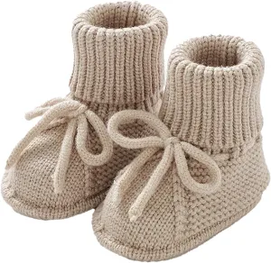 Baby Booties Newborn Sock Shoes Hand Knitting Crochet Infant Boy Girl Cozy Shoes Indoor Breathable Walking Shoes