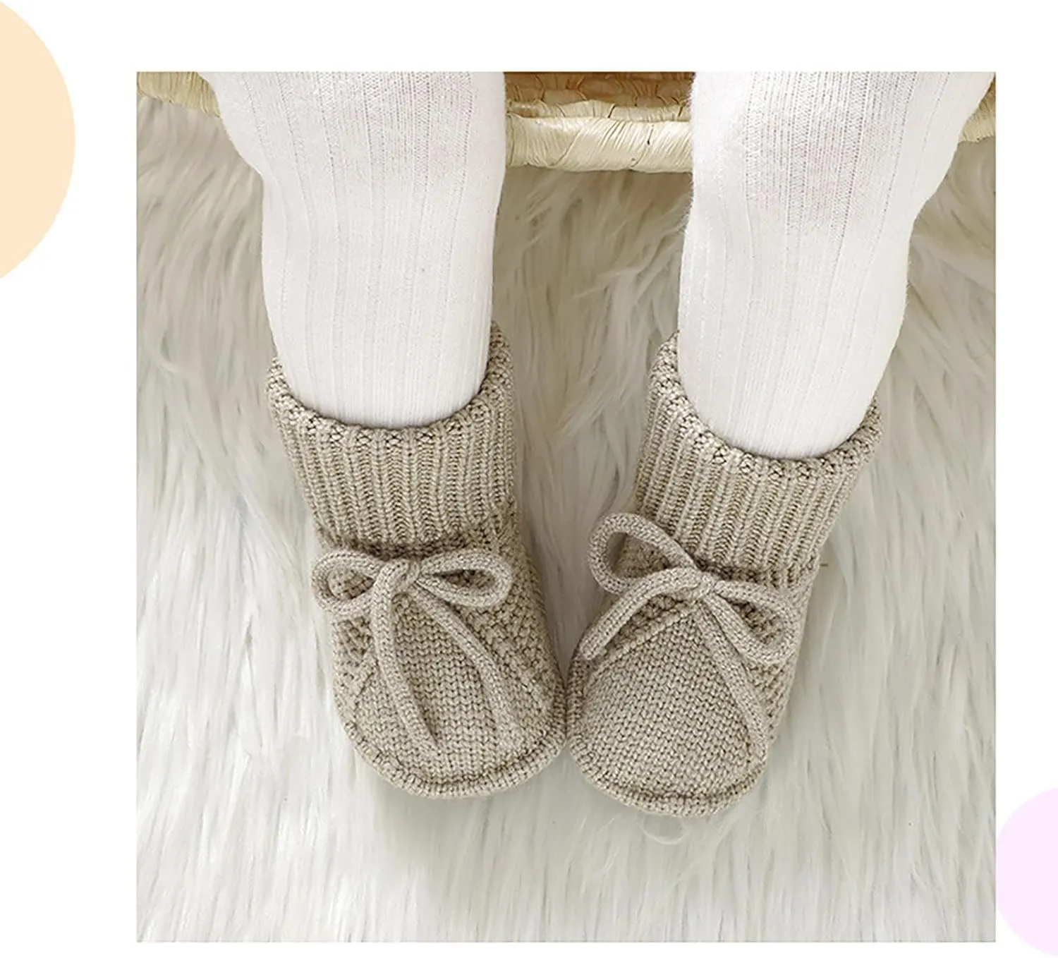 Baby Booties Newborn Sock Shoes Hand Knitting Crochet Infant Boy Girl Cozy Shoes Indoor Breathable Walking Shoes