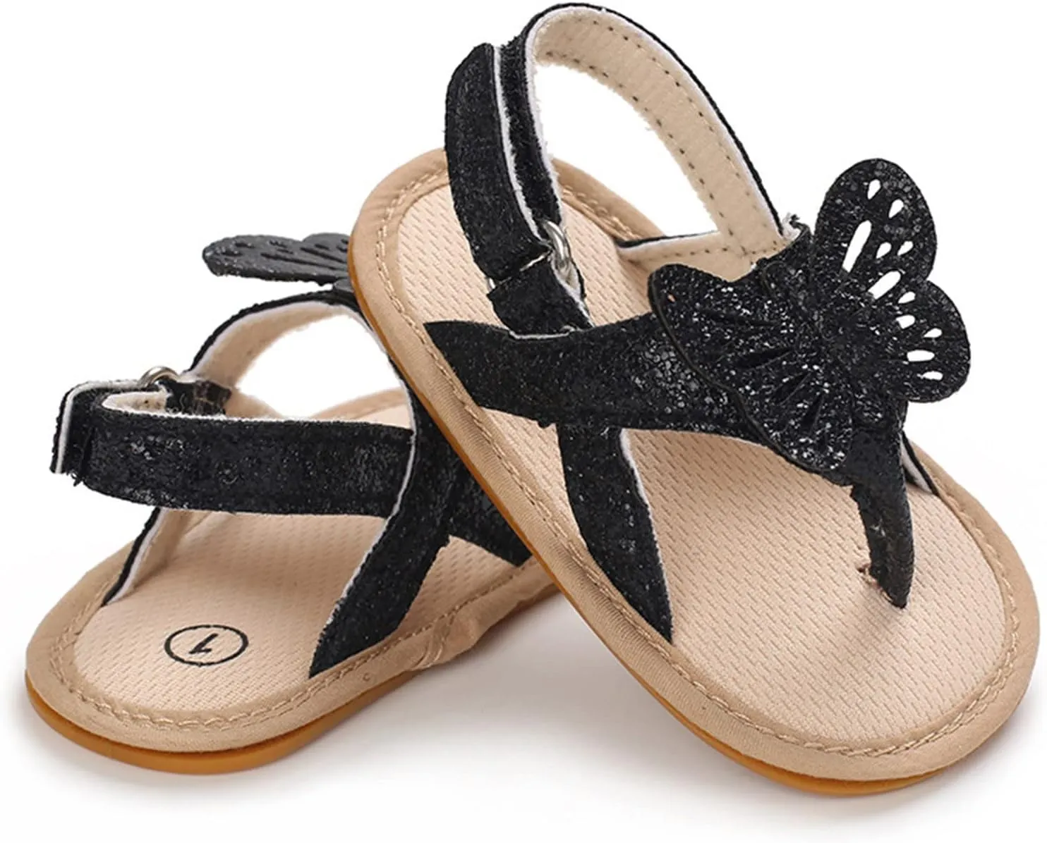 Baby Girl Sandals Flip Flop Slide Butterfly Sandals Slip On Suitable For Bath Shower Beach Pool Slip On Flats Shoes