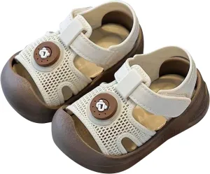 Baby Infant Mesh Hollow Sandals Toddler Newborn Sole Rubber Non Slip Barefoot Shoes Hook Loop Open Toe Beach Sandals
