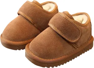 Baby Toddler Winter Fr Lined Ankle Boots Soft Furry Warm Comfortable Round Toe Pull On Work Boots for Boys Size 4