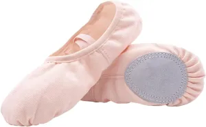 Ballet Shoes for Girls Ballet Slippers Canvas Ballet Dance Shoes for Toddler/Little Kid/Big Kid