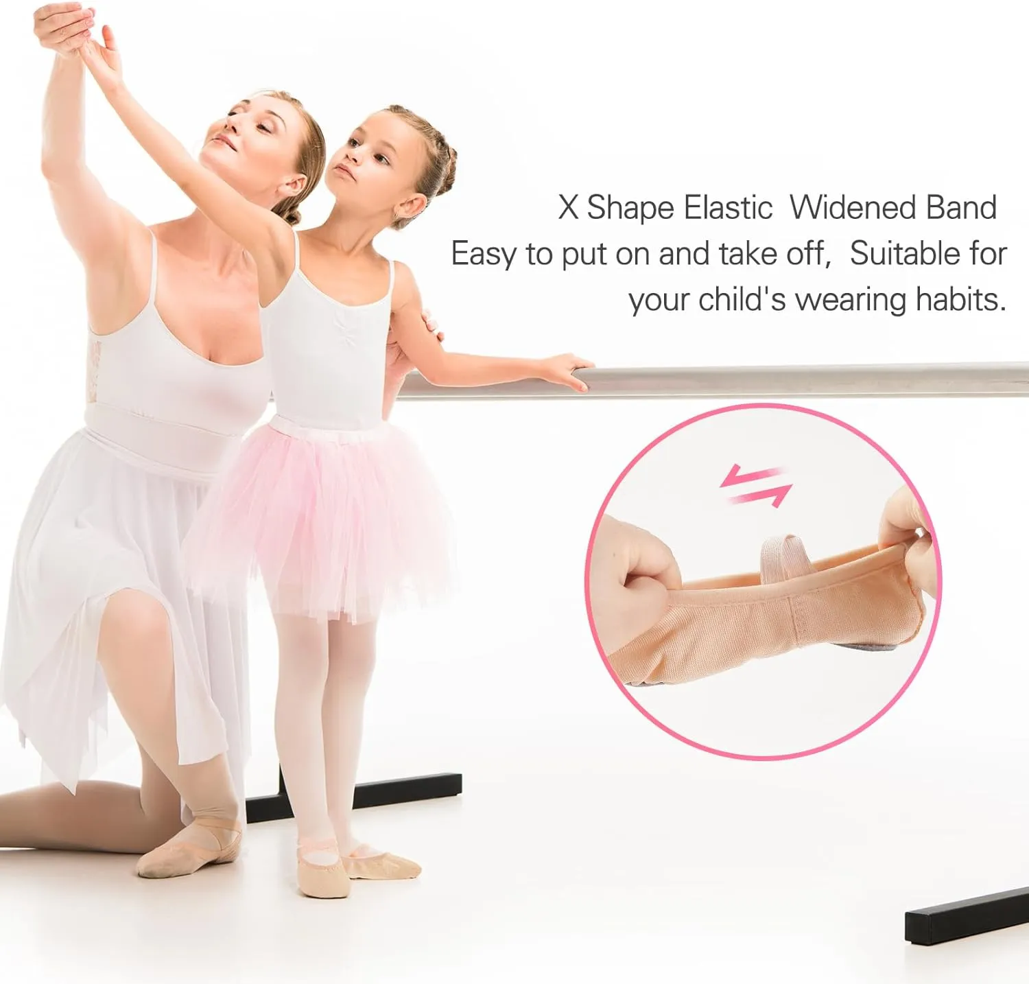 Ballet Shoes for Girls, Canvas Toddler Ballet Shoes Leather Split Sole Ballet Slippers for Girls Toddler/Little/Big Kid