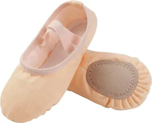 Ballet Shoes for Girls, Canvas Toddler Ballet Shoes Leather Split Sole Ballet Slippers for Girls Toddler/Little/Big Kid