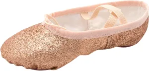 Ballet Shoes for Girls Glitter Metallic Faux Leather Ballet Slippers Split Sole Dance Shoes for Toddler Flats Shoes