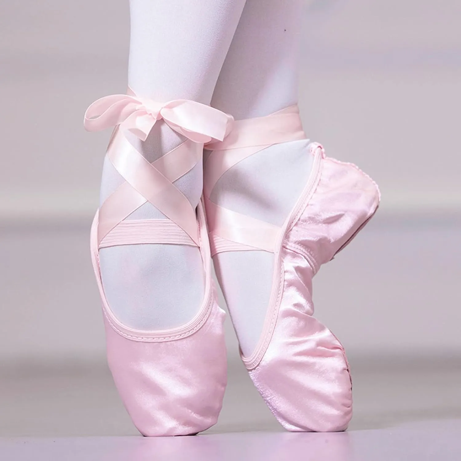 Ballet Shoes for Girls Ribbons Ballet Slippers Dance Shoes Toddler Girl Ballet Flat Toddler Girl Ballet Shoes