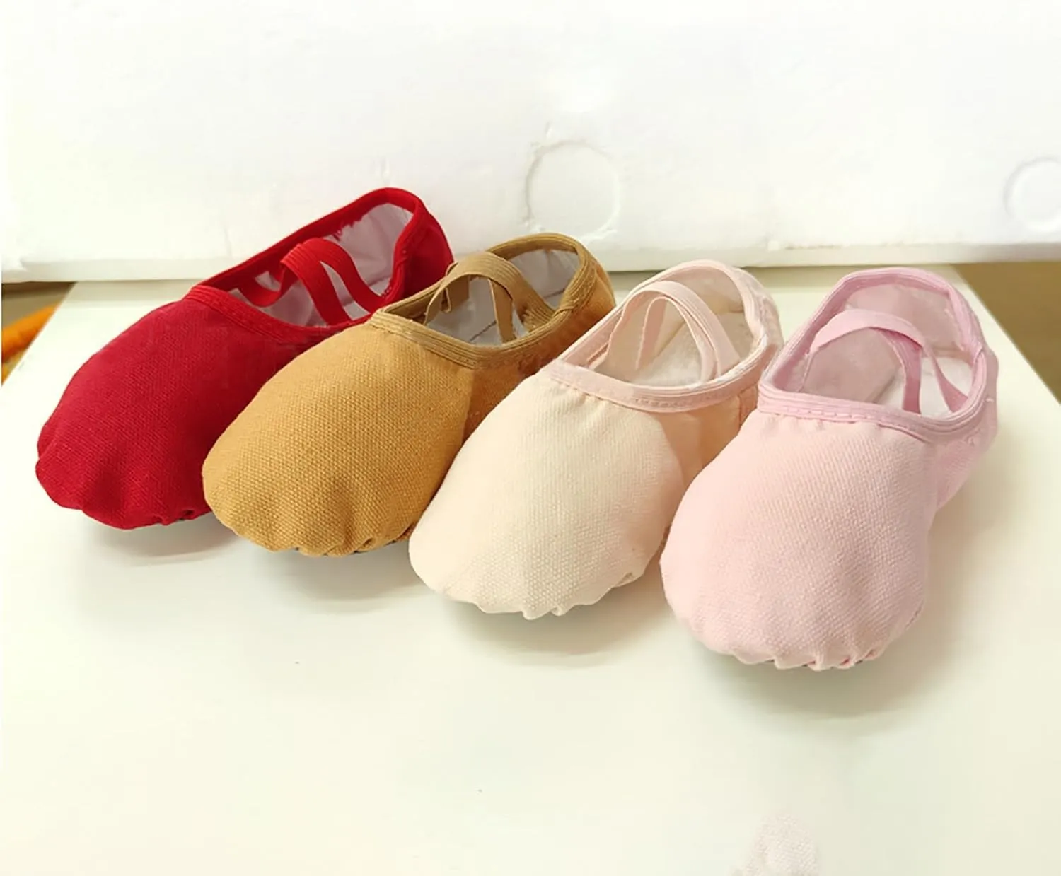 Ballet Shoes Toddler Slippers Highly Elastic Canvas Girls Ballerina Dance Shoes Little Girls Slip On Dress Shoes