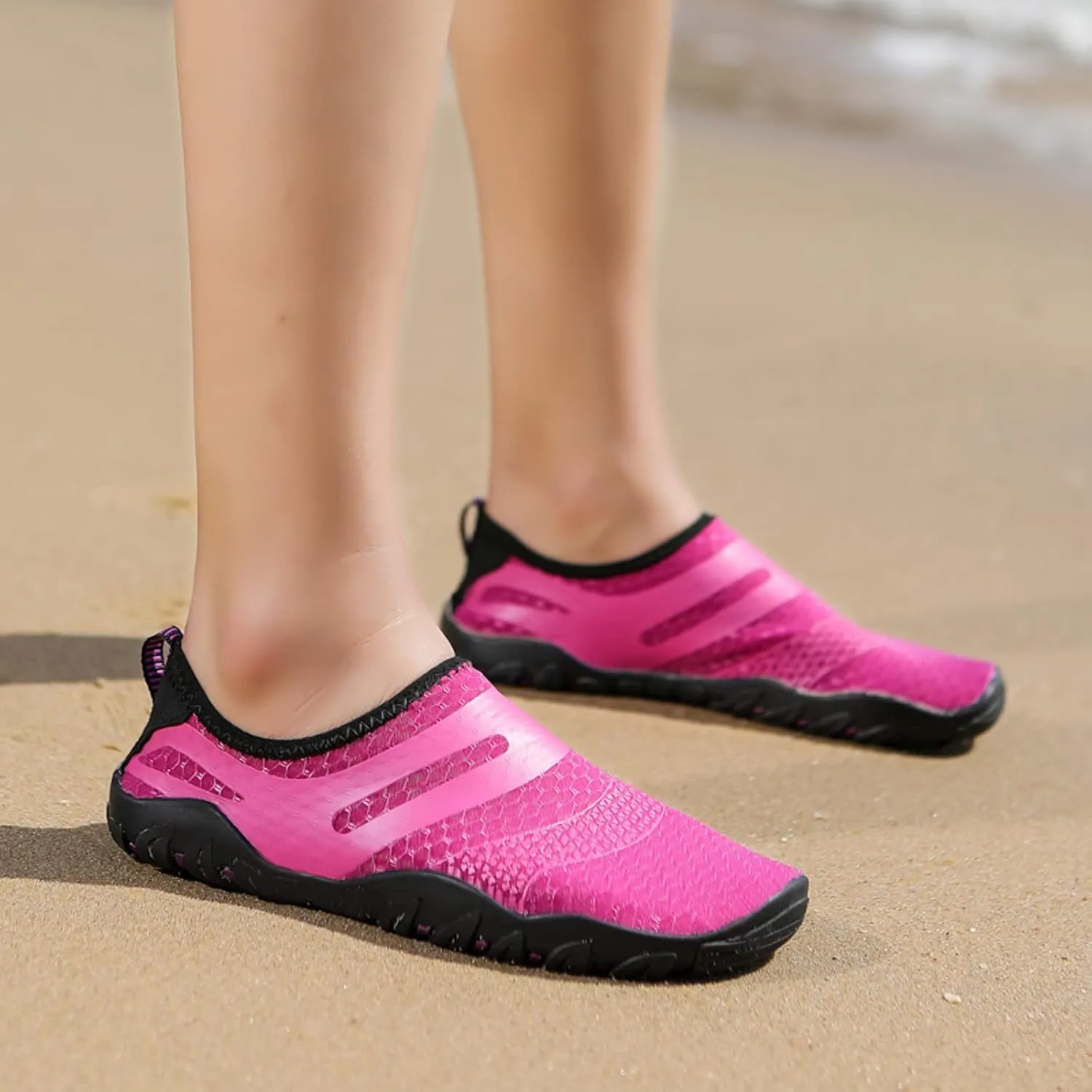 Black Water Shoes Size 10 Women Lightweight Quick Drying Barefoot Water Shoes Men Extra Wide