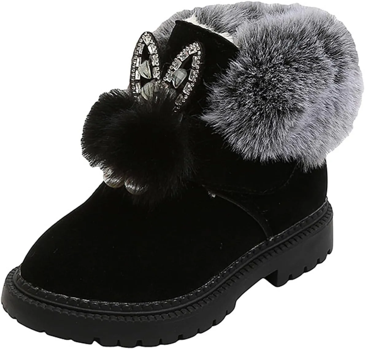 Boots for Girls Kid Winter Waterproof Snow Boots Outdoor Warm Faux Fur Lined Shoes Cold Weather Warm Resistance Boots