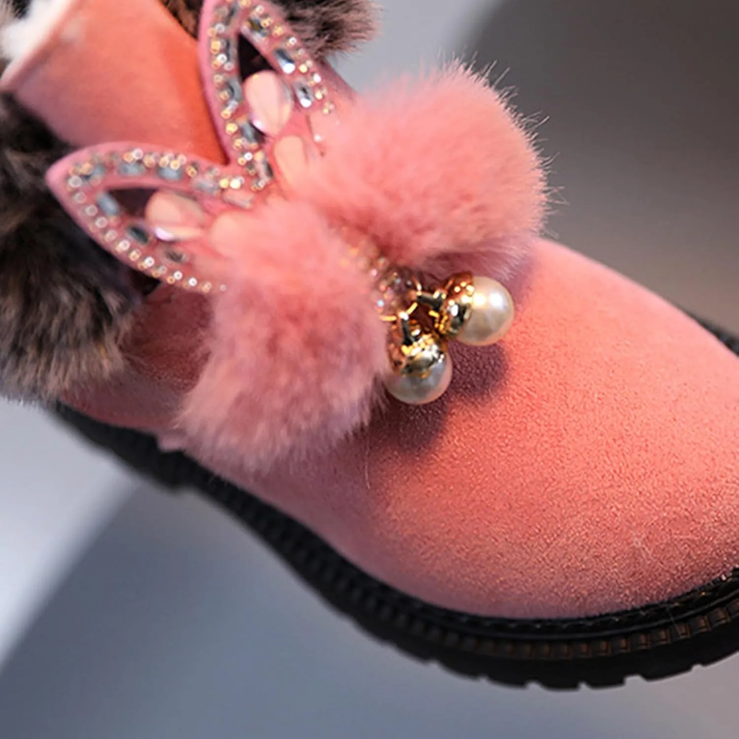 Boots for Girls Kid Winter Waterproof Snow Boots Outdoor Warm Faux Fur Lined Shoes Cold Weather Warm Resistance Boots