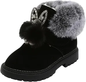 Boots for Girls Kid Winter Waterproof Snow Boots Outdoor Warm Faux Fur Lined Shoes Cold Weather Warm Resistance Boots