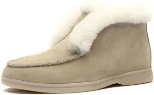 Boots For Women 2024 Ankle Booties Winter Snow Boots Slip on Fur Lined Cold Weather Warm Comfortable Loafers Shoes