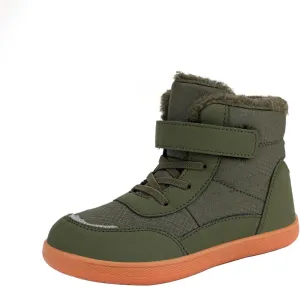 Boys Girls Barefoot Winter Boots With Wide Toe Box Slip Drop Sole Ankle Winter Snow Boots For Boys Shoes Size 1