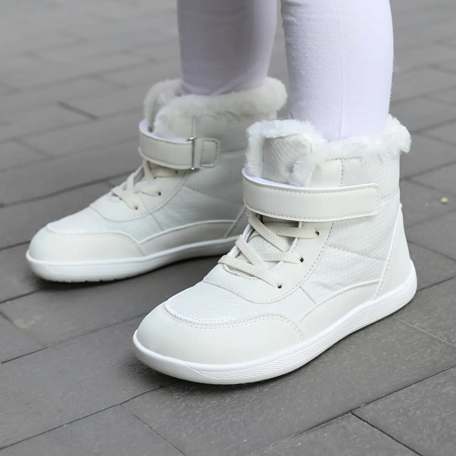 Boys Girls Barefoot Winter Boots With Wide Toe Box Slip Drop Sole Ankle Winter Snow Boots For Boys Size 5 Shoes