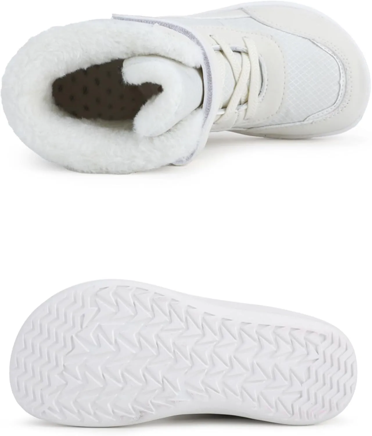 Boys Girls Barefoot Winter Boots With Wide Toe Box Slip Drop Sole Ankle Winter Snow Boots For Boys Size 5 Shoes
