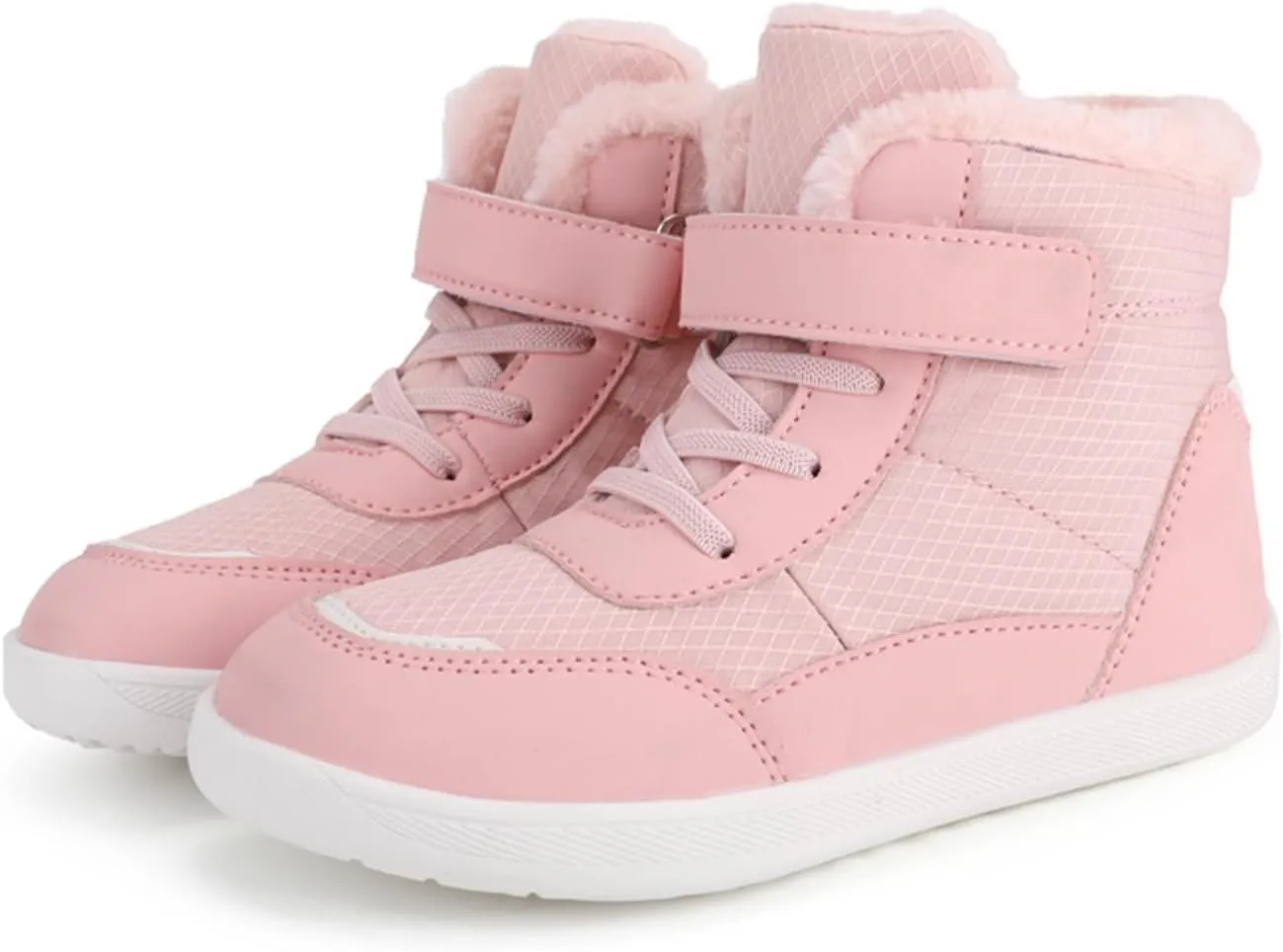 Boys Girls Barefoot Winter Boots With Wide Toe Box Slip Drop Sole Ankle Winter Snow Boots For Boys Size 5 Shoes