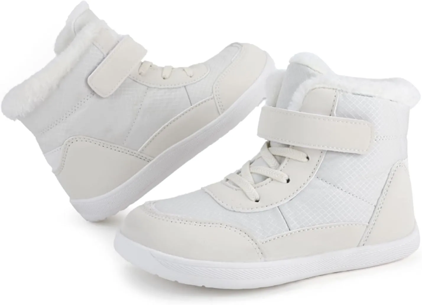 Boys Girls Barefoot Winter Boots With Wide Toe Box Slip Drop Sole Ankle Winter Snow Boots For Boys Size 5 Shoes