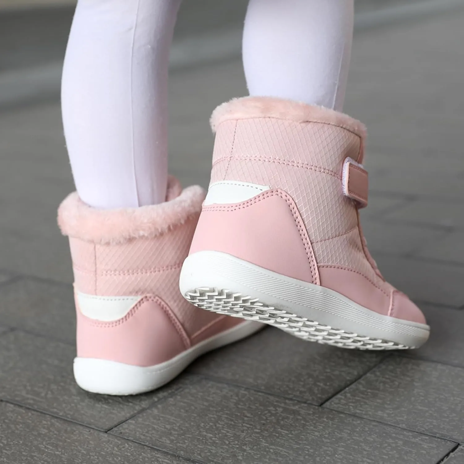 Boys Girls Barefoot Winter Boots With Wide Toe Box Slip Drop Sole Ankle Winter Snow Boots For Boys Size 5 Shoes