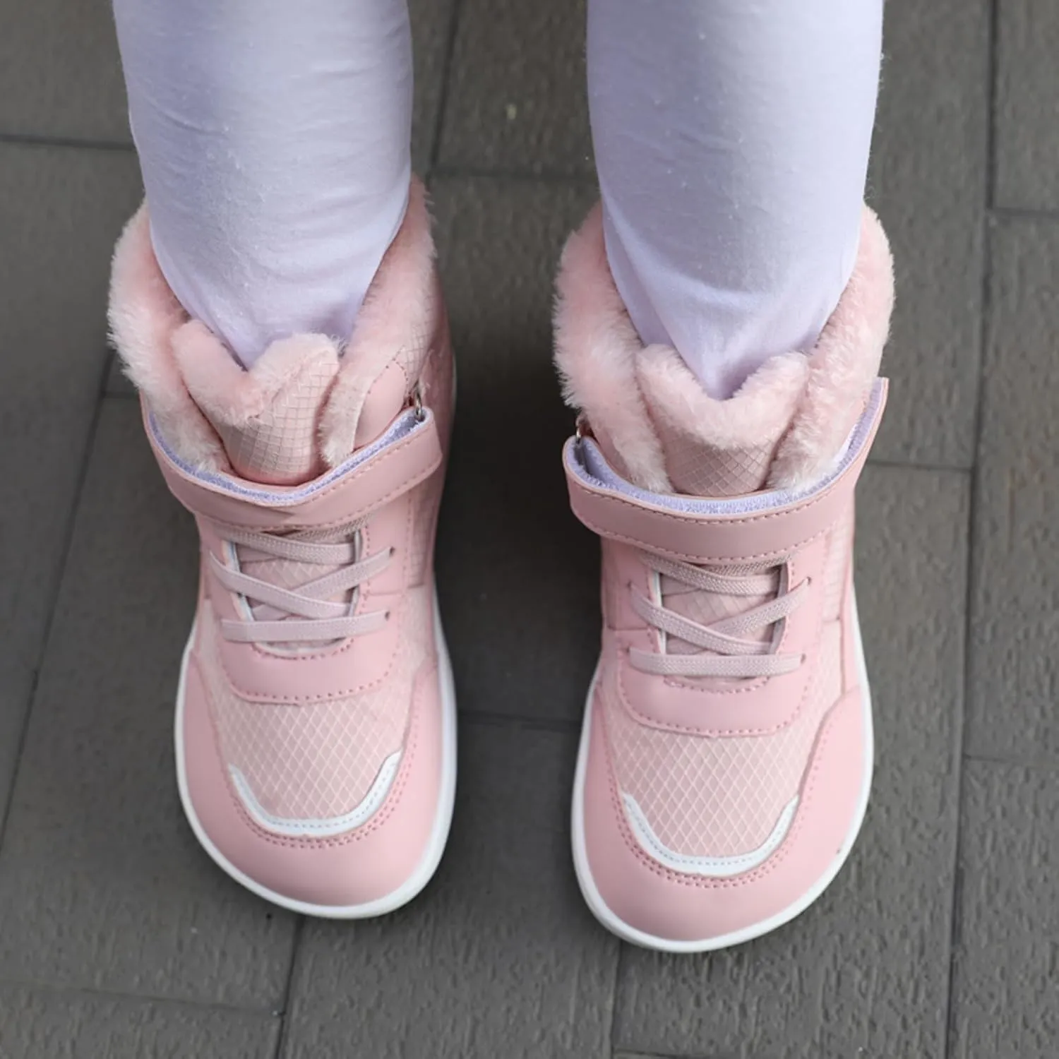 Boys Girls Barefoot Winter Boots With Wide Toe Box Slip Drop Sole Ankle Winter Snow Boots For Boys Size 5 Shoes