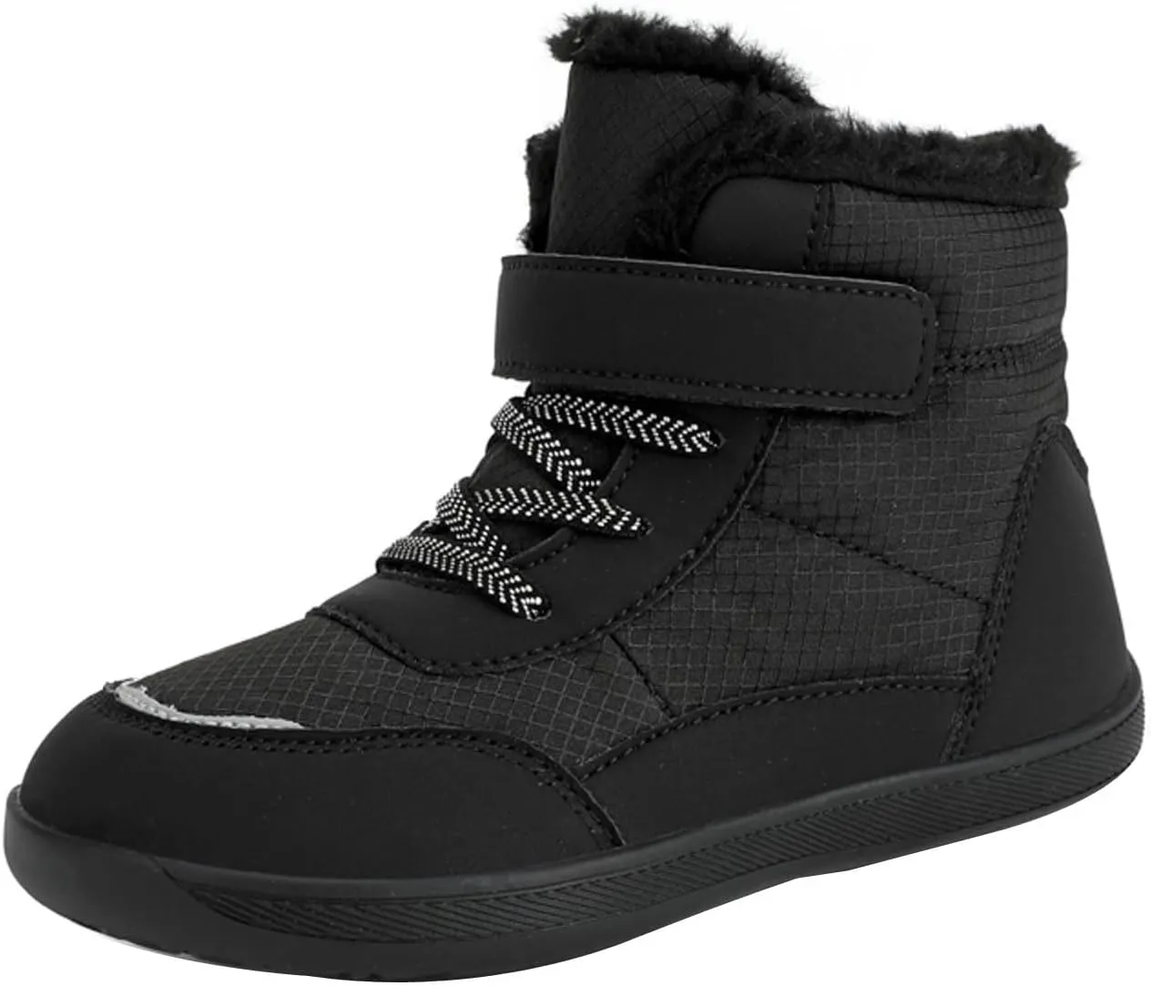 Boys Girls Barefoot Winter Boots With Wide Toe Box Slip Drop Sole Ankle Winter Snow Boots Little Boy Rain Boots Size 6