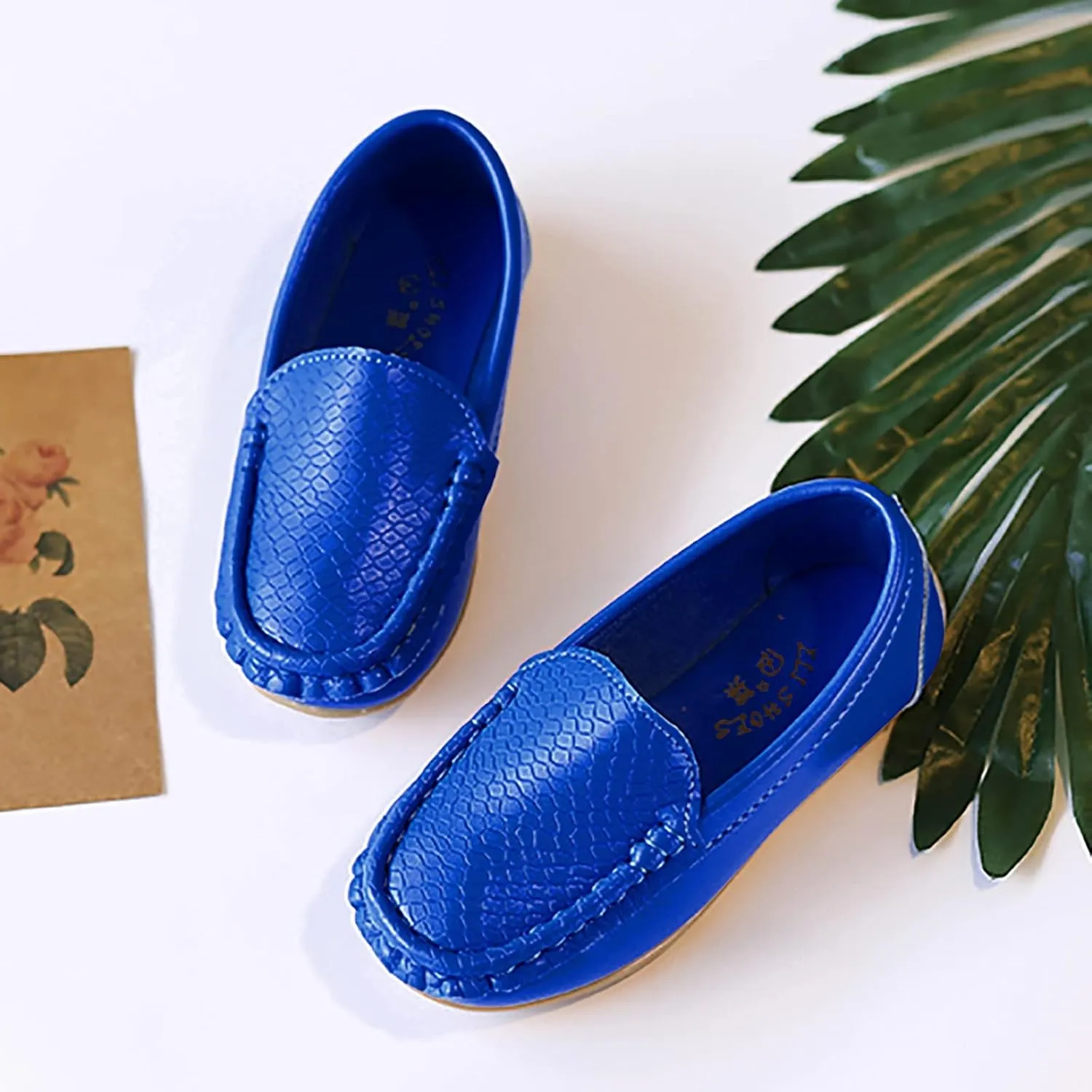 Boys Girls Loafer Flat Slip-On Comfort School Casual Dress Shoes Light Weight Lace Up Casua lBoat Shoes
