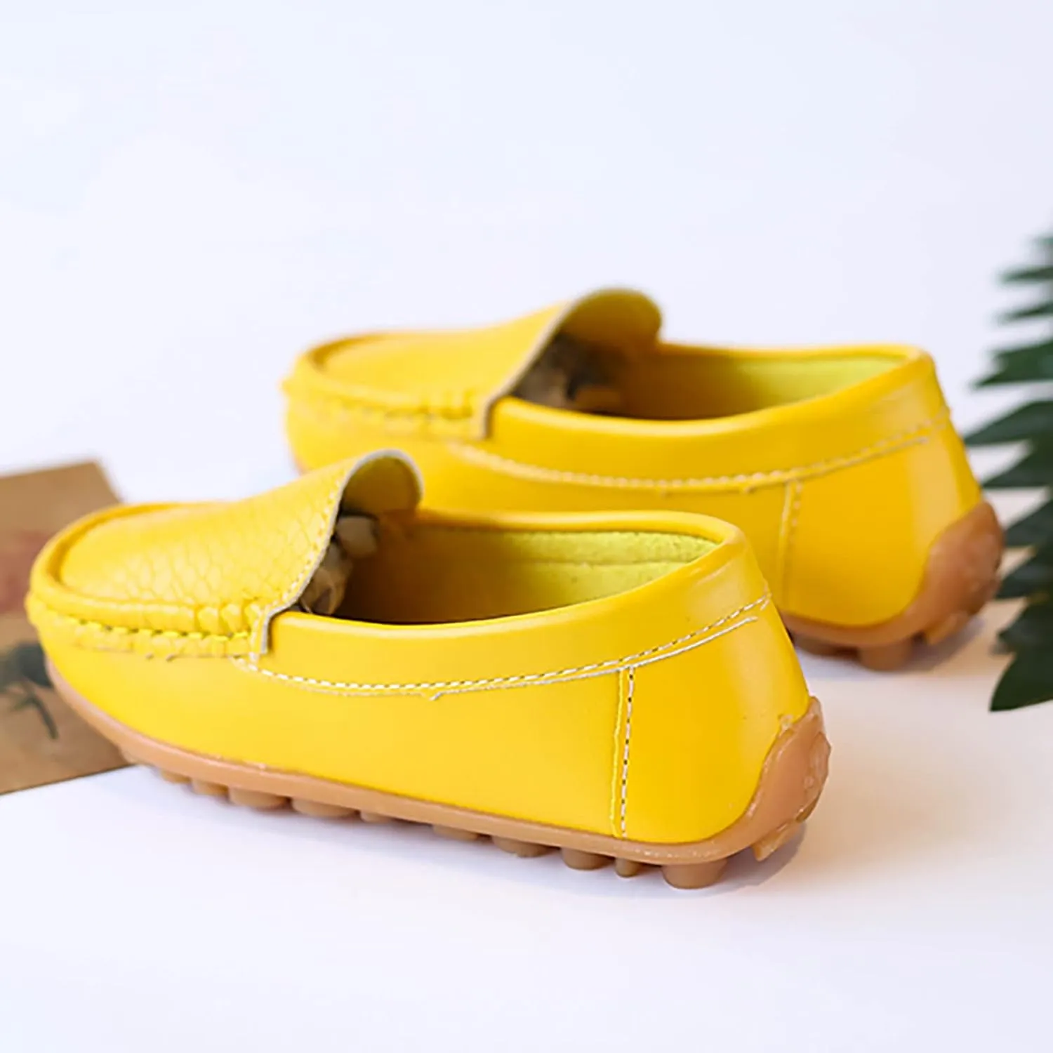 Boys Girls Loafer Flat Slip-On Comfort School Casual Dress Shoes Light Weight Lace Up Casua lBoat Shoes