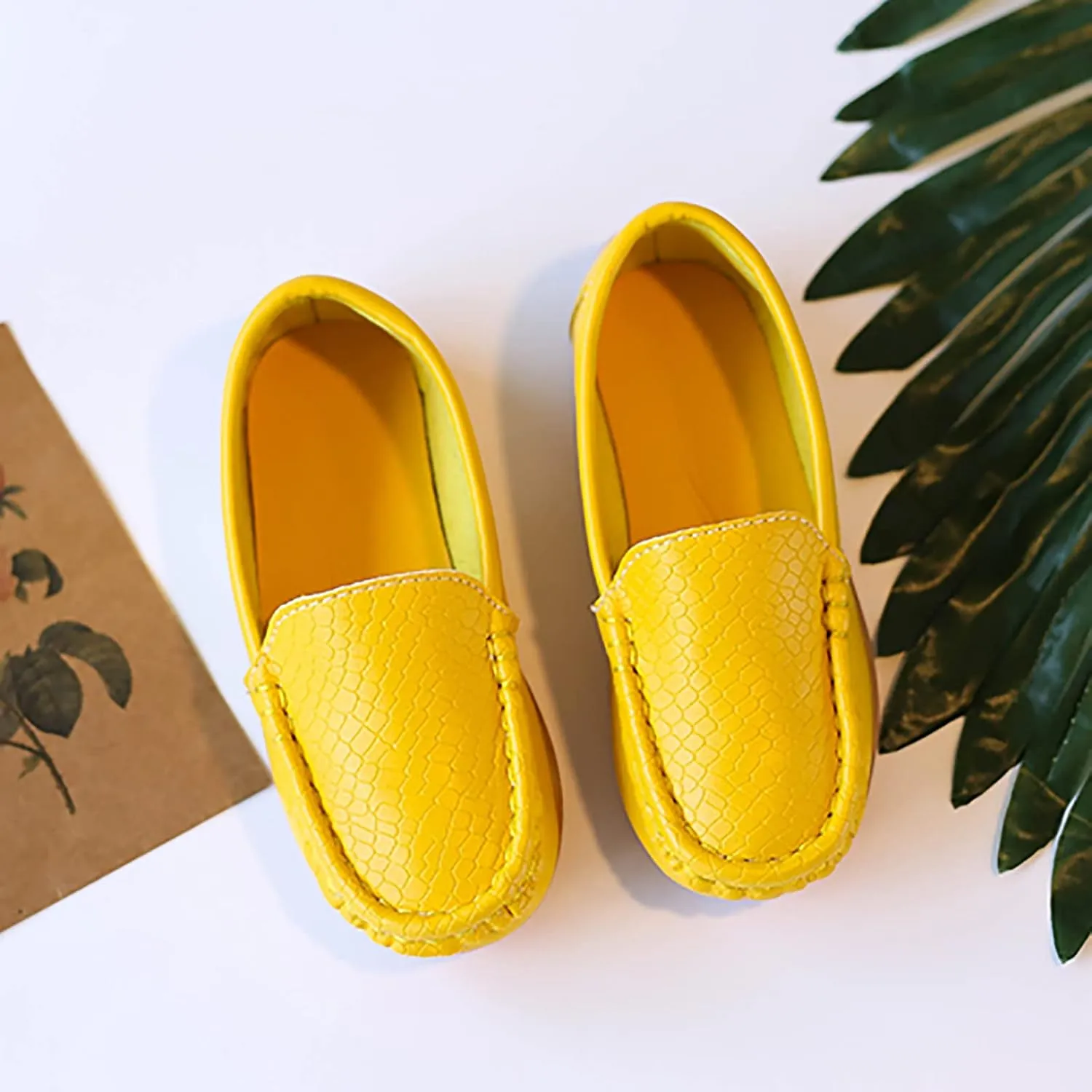 Boys Girls Loafer Flat Slip-On Comfort School Casual Dress Shoes Light Weight Lace Up Casua lBoat Shoes