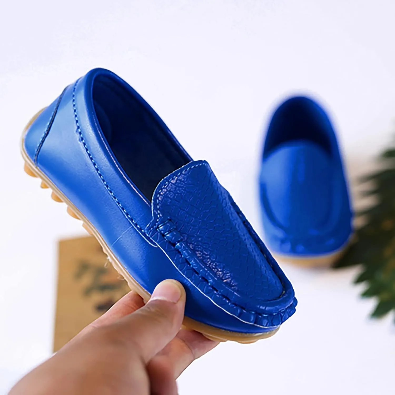Boys Girls Loafer Flat Slip-On Comfort School Casual Dress Shoes Light Weight Lace Up Casua lBoat Shoes