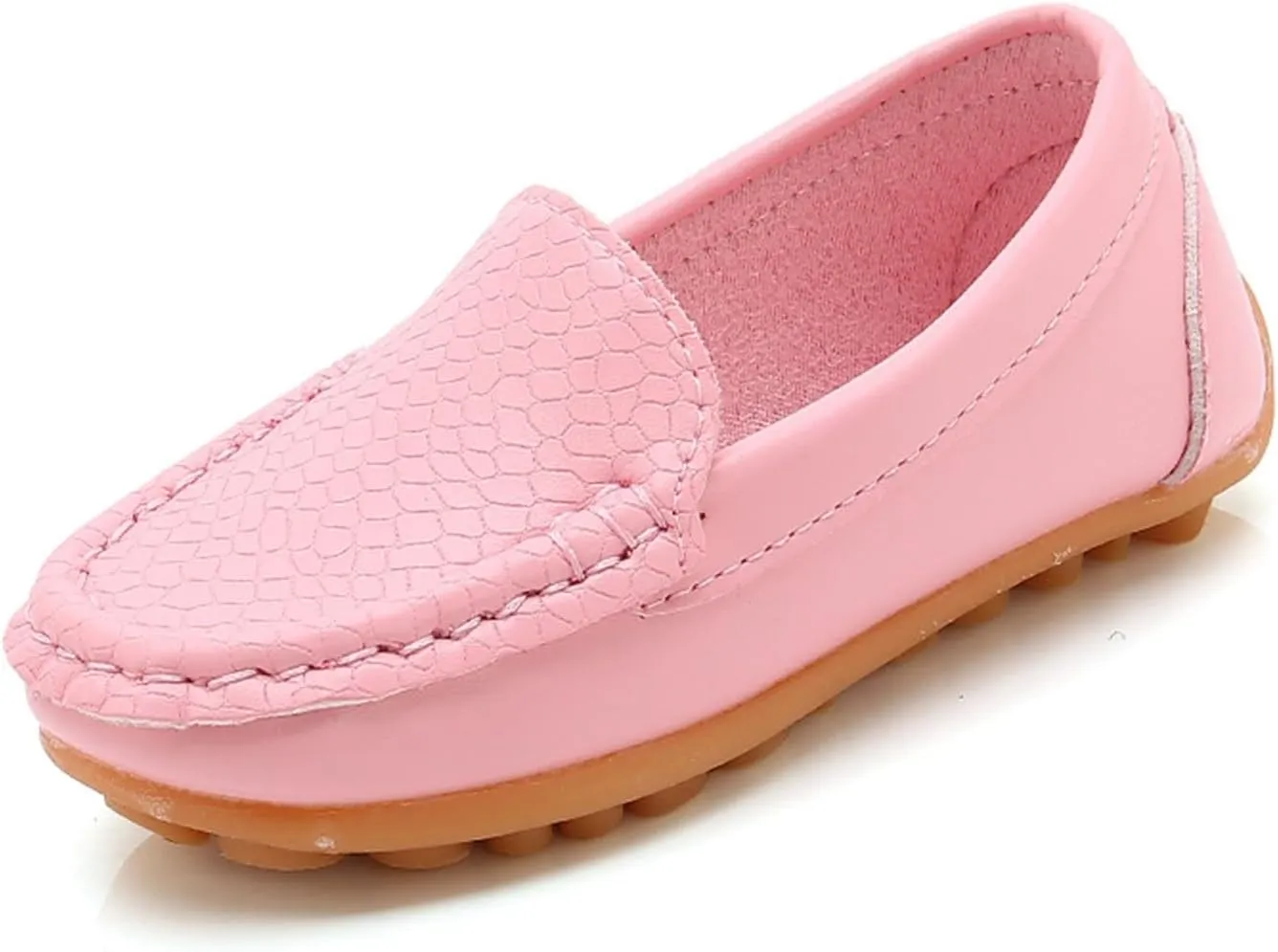 Boys Girls Loafer Toddler 𝐖aterproof Leather Shoes Flat Slip-On Comfort School Casual Lightweight Dress Shoes