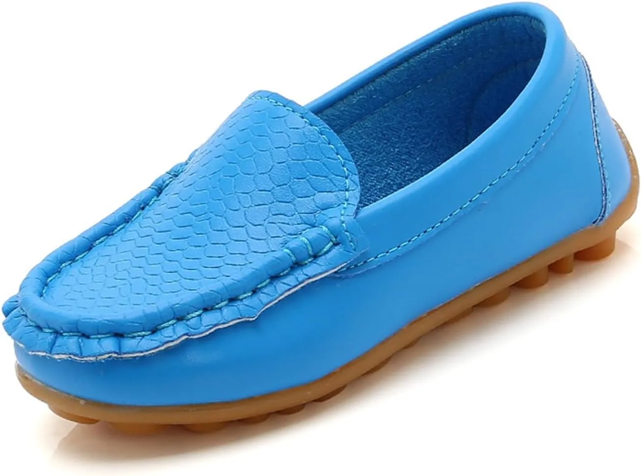 Boys Girls Loafer Toddler 𝐖aterproof Leather Shoes Flat Slip-On Comfort School Casual Lightweight Dress Shoes