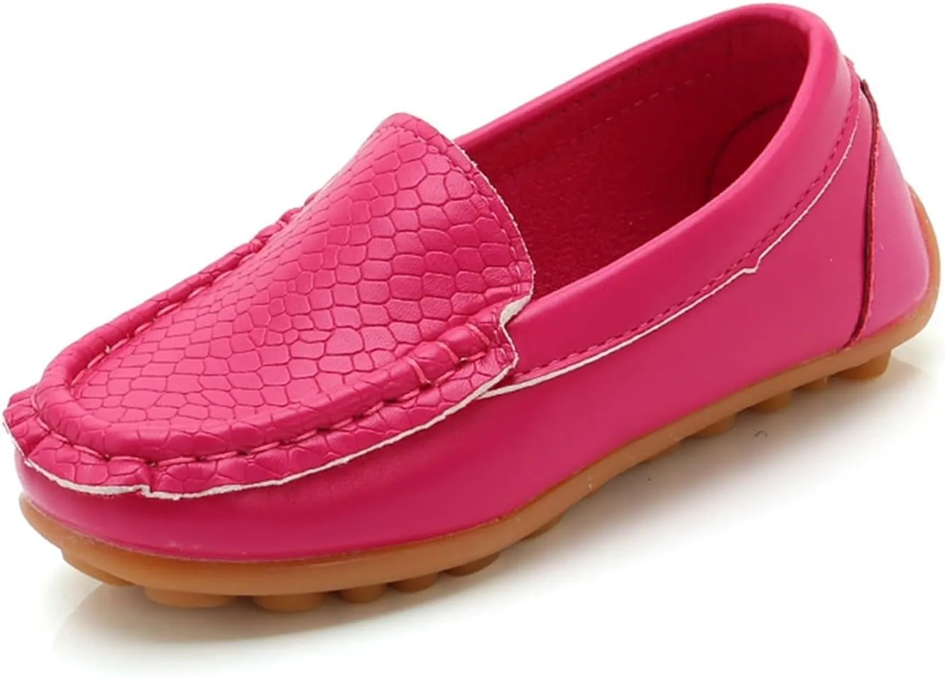 Boys Girls Loafer Toddler 𝐖aterproof Leather Shoes Flat Slip-On Comfort School Casual Lightweight Dress Shoes