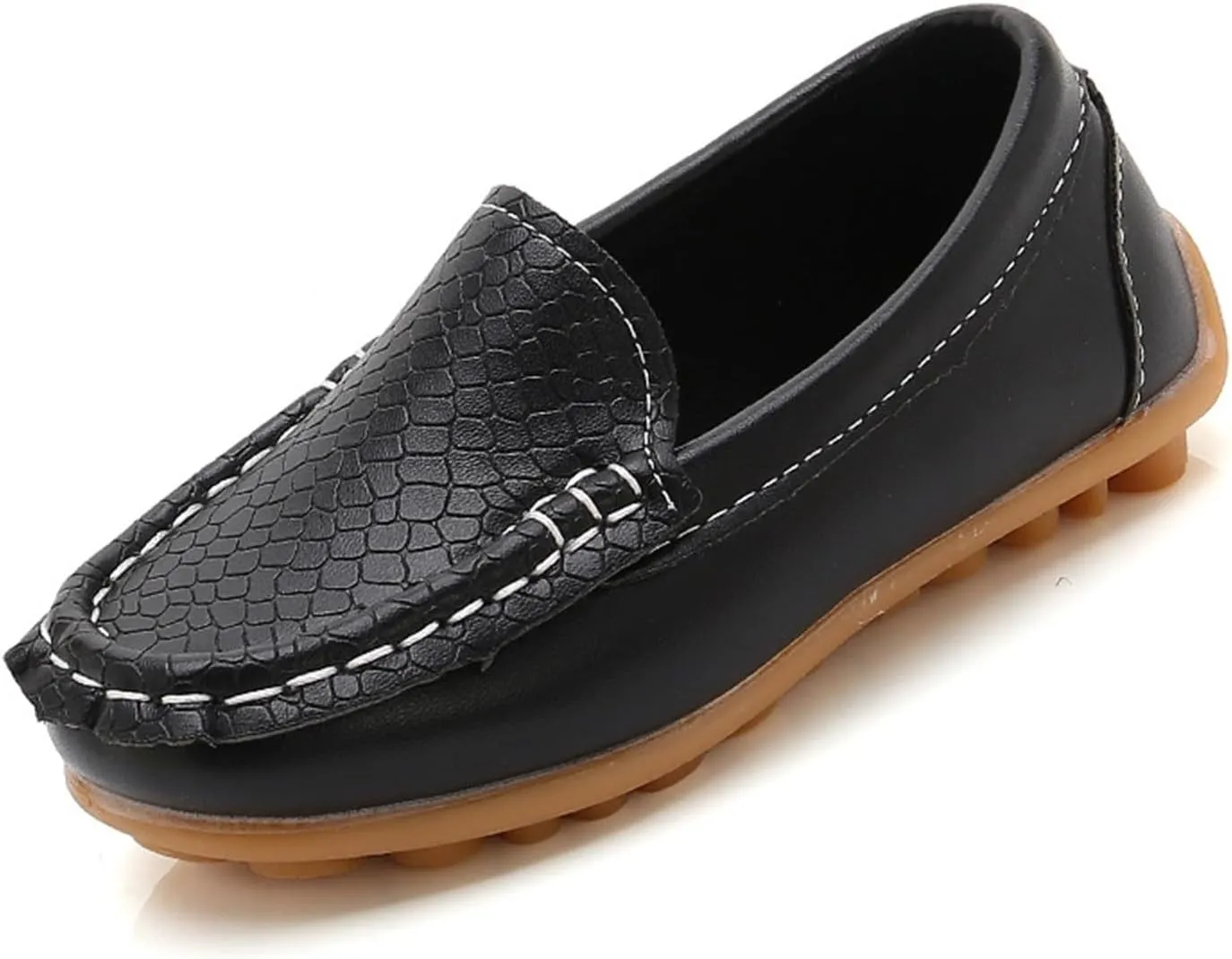 Boys Girls Loafer Toddler 𝐖aterproof Leather Shoes Flat Slip-On Comfort School Casual Lightweight Dress Shoes