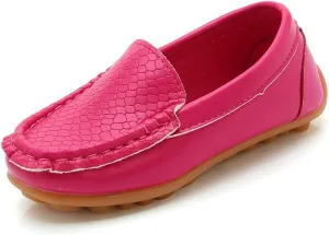 Boys Girls Loafer Toddler 𝐖aterproof Leather Shoes Flat Slip-On Comfort School Casual Lightweight Dress Shoes