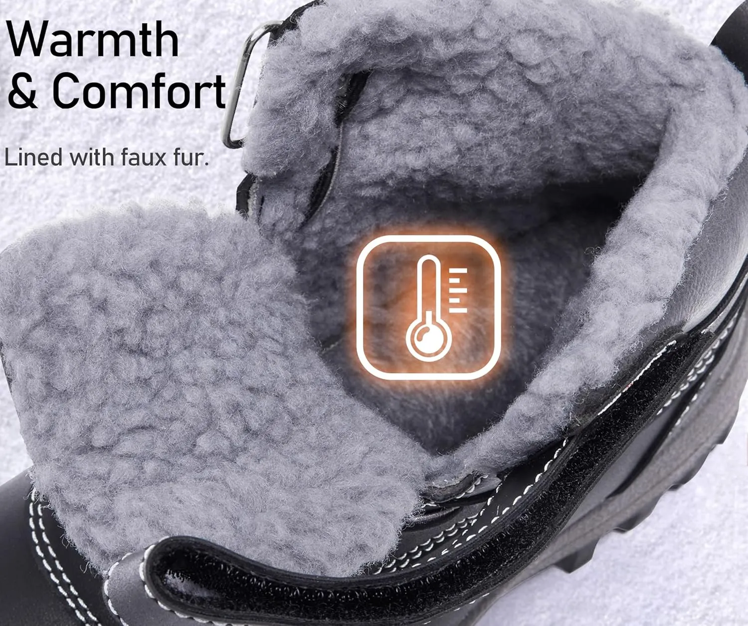 Boys Girls Snow Boots Winter Slip On Warm Fur Lined Shoes Lightweight Water-Resistant Cold Weather Boot (Little Kid/Big Kid)