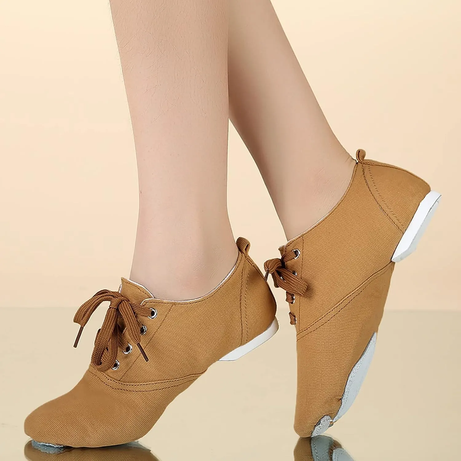 Canvas Ballet Shoes for Girls Ballet Girls Dance Shoes Stretch Split Sole Ballet Slippers Flat for Perform Dance Yoga