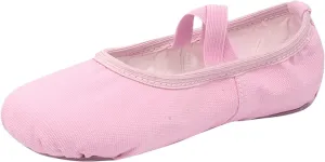 Canvas Ballet Shoes for Girls, Kids Dance Practice Slippers Split Soft Leather Flat Sole Yoga Gymnastics Shoes