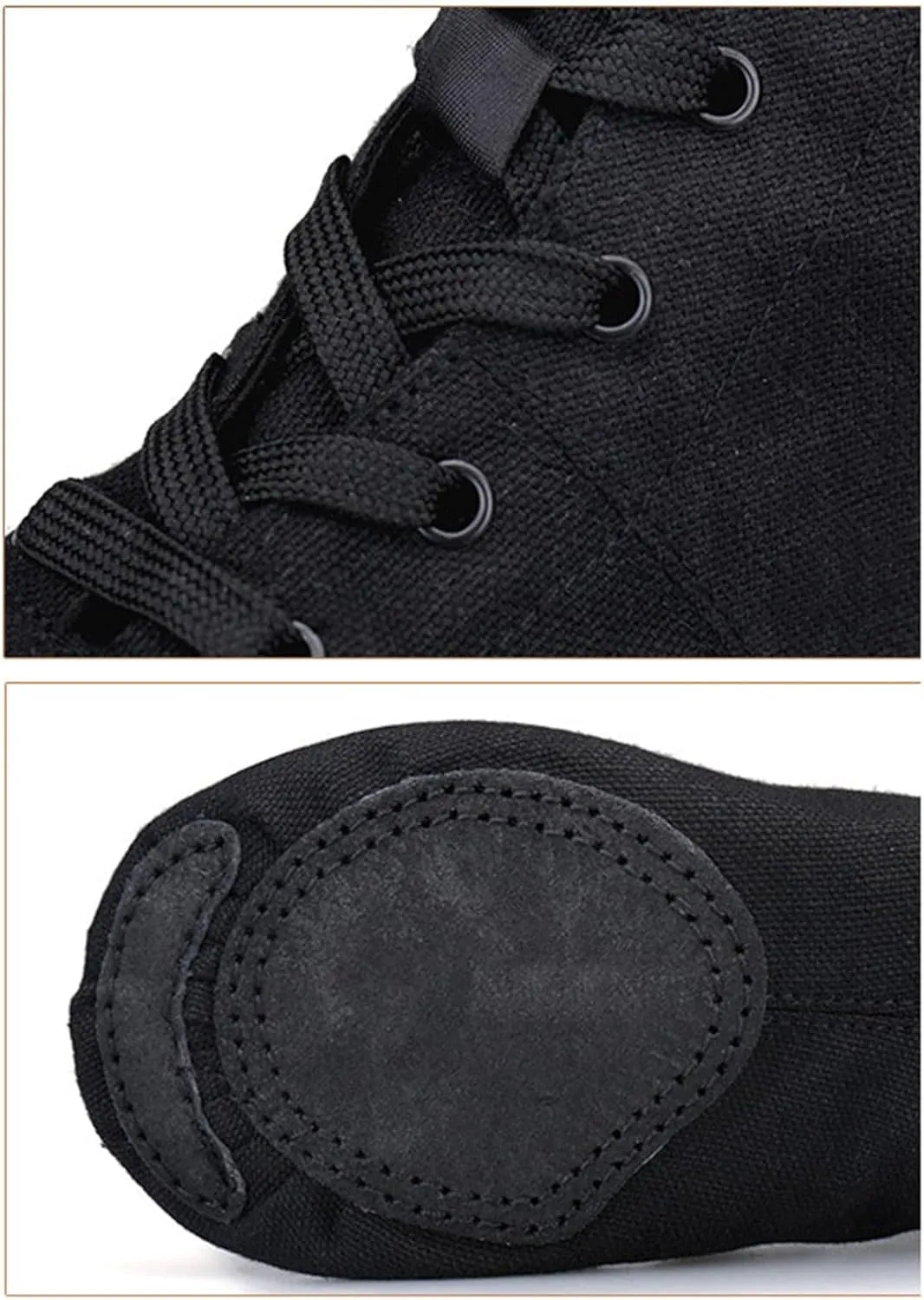 Canvas Lace-up Jazz Dance Boots Soft Soled High Top Ballet Dancing Sneakers for Adult Men Women Kid Girl Jazz
