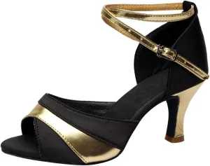 Character Shoes for Women 1920S Flapper Shoes Dance Shoes Ankle Strap Heels for Ballroom Tango Latin Dancing Shoes