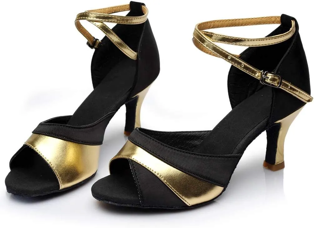 Character Shoes for Women 1920S Flapper Shoes Dance Shoes Ankle Strap Heels for Ballroom Tango Latin Dancing Shoes