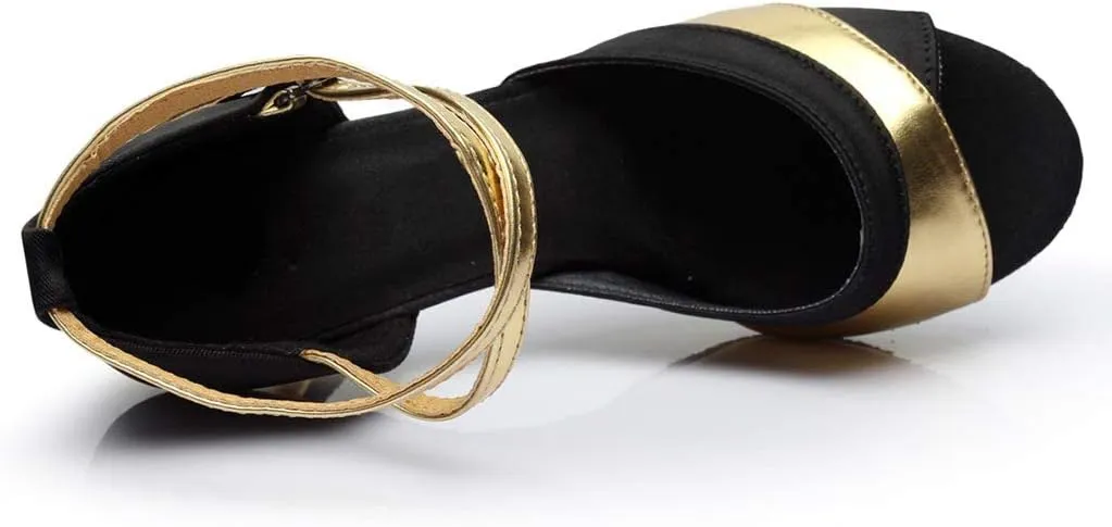 Character Shoes for Women 1920S Flapper Shoes Dance Shoes Ankle Strap Heels for Ballroom Tango Latin Dancing Shoes