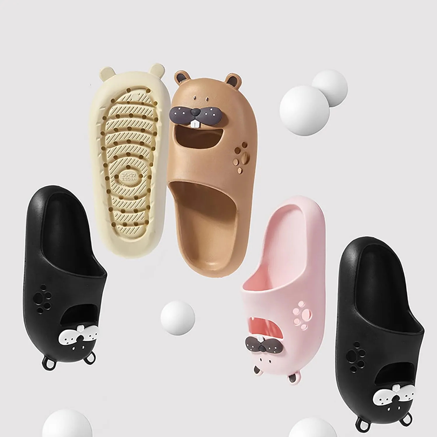 Cloud Slides Men's Shower Shoes Shower Slippers Slides for Women Travel Flip Flops Indoor Bathroom Sandals