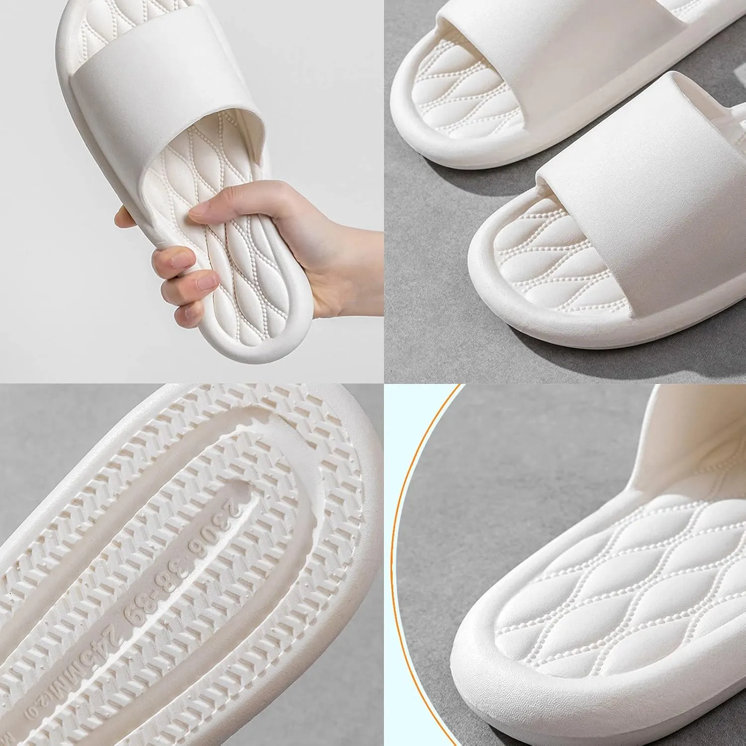 Cloud Slippers for Men Womens Slides Bathroom Slippers Men Slides for Women Lightweight Spa Public