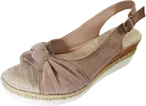 Comfortable Sandals for Women Arch Support Orthopedic Slides Bow Open Toe Low Wedge Heels Summer Beach Slippers