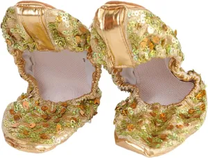 DOITOOL 1 Pair Silver Flat Shoes for Women Glitter Slides for Women Women Womens Flat Dress Shoes Foldable Ballet Flats Ballet Shoes Anti- Shoes Latin Shoes Round Plate Shoes