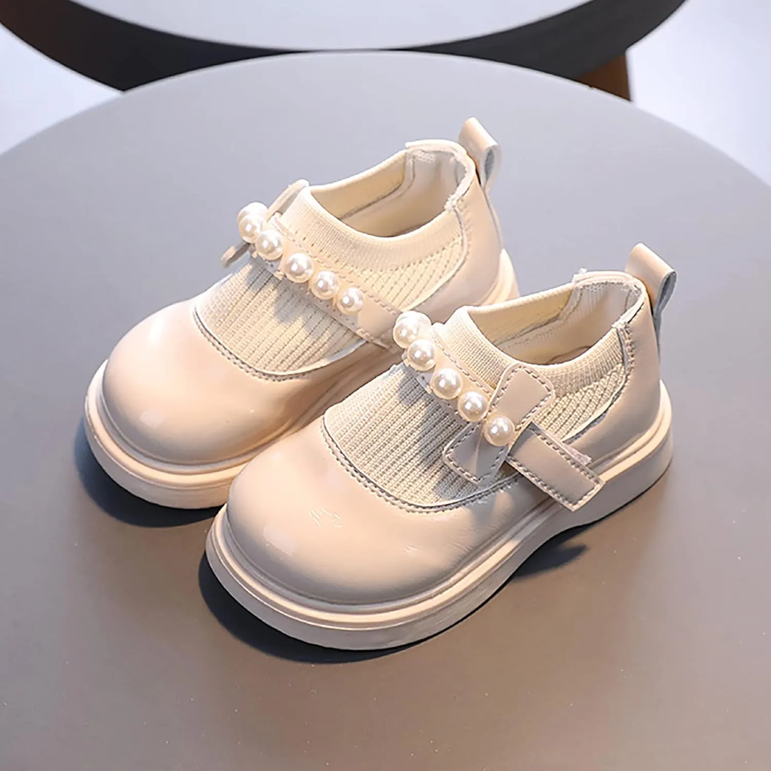 Dressy Shoes for Girls Girls Toddler Little Kid Big Kid Dress Flat Ballerina Shoe Leather Shoes Girl up Boots